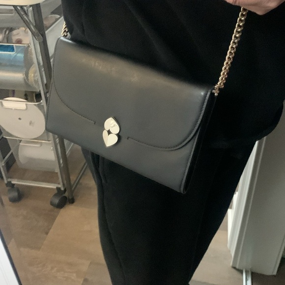 ♠️ Kate Spade Black Lula VERSATILE Clutch Crossbody or Shoulder Bag Black ♠️ - Picture 10 of 10